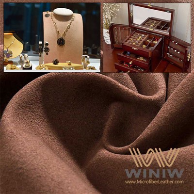 Piele PU Microsuede rezistentă la lumină pentru cutie de bijuterii