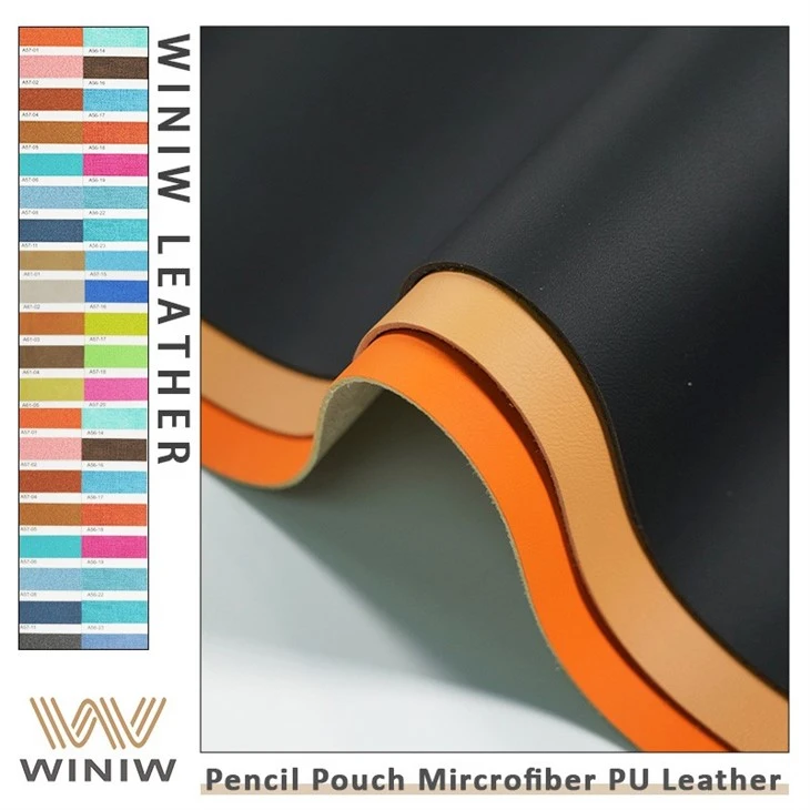 0.5mm Chemical Resistance Biobased Leather Making Pencil Pouch Material